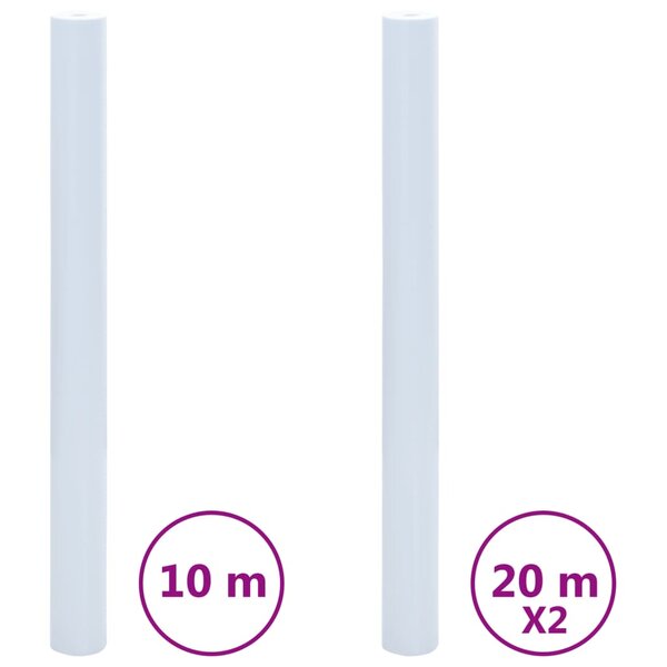 vidaXL Films pour fenêtre 3 Pièces statique dépoli blanc transparent PVC