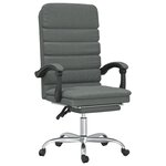 vidaXL Fauteuil de massage inclinable de bureau Gris foncé Tissu