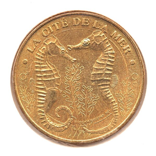 Mini médaille Monnaie de Paris 2007 - La Cité de la mer (les hippocampes)