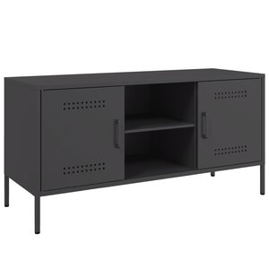 vidaXL Meuble TV noir 100 5x39x50 5 cm acier