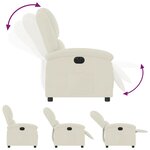 vidaXL Fauteuil inclinable électrique Crème Velours