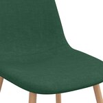 Vidaxl chaises de salle à manger 2 pièces vert tissu