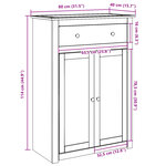 vidaXL Armoire à chaussures Panama 80x40x114 cm bois de pin massif