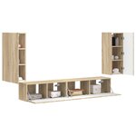 vidaXL Ensemble meuble TV 4 Pièces Chêne Sonoma Bois d'ingénierie
