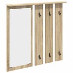 vidaXL Porte-manteau mural avec étagère Chêne sonoma 84 x 10 x 80 cm