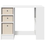 vidaXL Bureau Blanc Bois d'ingénierie 100 x 40 x 75 cm