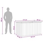 vidaXL Boîte de rangement de jardin Vert 171x99x93 cm