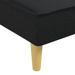 vidaXL Canapé-lit en forme de L noir 255x140x70 cm tissu