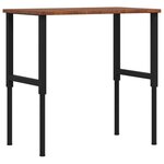 vidaXL Établi marron foncé bois de chêne massif rectangulaire