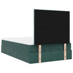 vidaXL Cadre de lit ottoman avec matelas vert foncé 120x200 cm velours