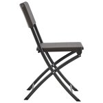 vidaXL Chaises pliables de jardin lot de 4 PEHD et acier