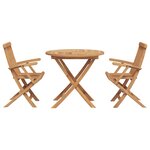 vidaXL Ensemble de salle à manger pour jardin 2 Pièces Marron