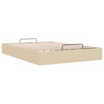 vidaXL Cadre de lit ottoman sans matelas crème 140x200 cm tissu