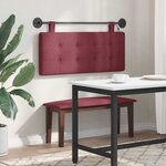 vidaXL Tête de lit suspendue Avec lumière LED Bordeaux Tissu
