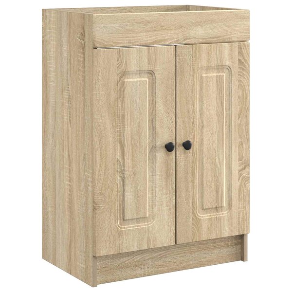 vidaXL Armoire sous évier de salle de bain Chêne Sonoma