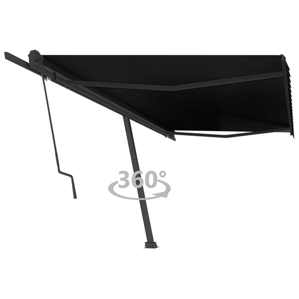 vidaXL Auvent automatique sur pied 500x350 cm Anthracite