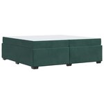 vidaXL Cadre de lit avec matelas Vert foncé 200 x 200 cm tissu
