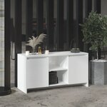 Vidaxl meuble tv blanc brillant 102x37 5x52 5 cm aggloméré