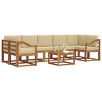 vidaXL Ensemble de canapés d'extérieur 8 Pièces Naturel et Beige