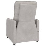 vidaXL Fauteuil inclinable électrique Gris clair Tissu microfibre