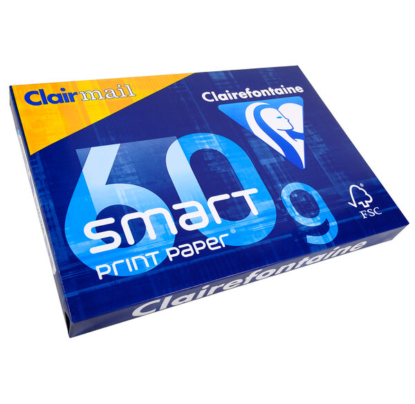 Ramette 500 Feuilles Smart 60g A3 420x297 mm Certifié FSC Blanc CLAIREFONTAINE