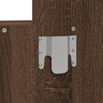 vidaXL Table de Toilette Murale Chêne Brun 60x40x70 cm