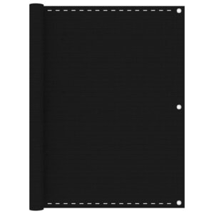 vidaXL Écran de balcon Noir 120x500 cm PEHD