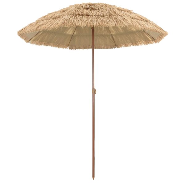 vidaXL Parasol de plage Naturel 255 x 255 x 255 cm Polyester et Acier