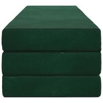 vidaXL Canapé-lit pliable 200 x 67 x 45 cm Vert foncé