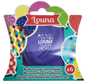 Ballons de baudruche prénom Louna