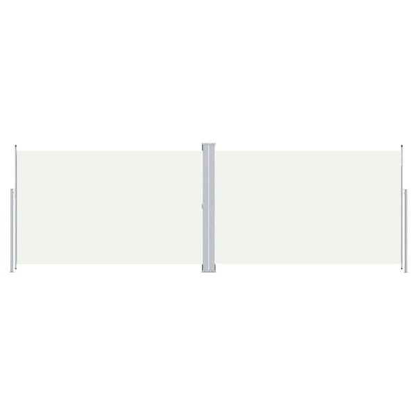 vidaXL Auvent latéral rétractable Crème 220x600 cm