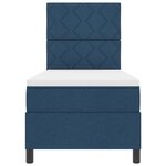 vidaXL Lit à ressorts avec matelas Bleu 80 x 200 cm tissu