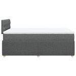 vidaXL Sommier à lattes de lit avec matelas gris foncé 120x190cm tissu