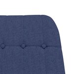 vidaXL Chaise à bascule avec repose-pied Bleu Tissu
