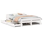 vidaXL Cadre de lit sans matelas blanc 140x190 cm bois de pin massif