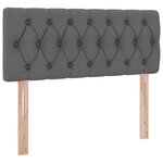 vidaXL Lit avec des lumières à LED Gris foncé 120 x 200 cm tissu