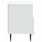 vidaXL Meuble TV Blanc 102 x 34 5 x 50 cm Bois d'ingénierie