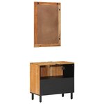 vidaXL Ensemble de mobilier de salle de bain avec étagère 2 Pièces Marron