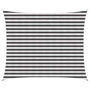 vidaXL Voile d'ombre 2 5 x 4 m HDPE Rectangulaire Anthracite et blanc