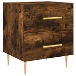 vidaXL Tables de chevet 2Pièces chêne fumé 40x35x47 5cm bois d’ingénierie
