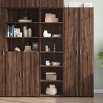 vidaXL Buffet haut chêne marron 50x41x185 cm bois d'ingénierie