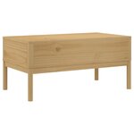 vidaXL Table basse FLORO cire marron 99x55 5x45 cm bois massif de pin