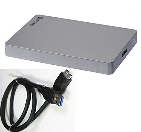 Memup - Kiosk Boitier gris USB 3 pour disque dur externe 2,5" SATA - compatible USB 2