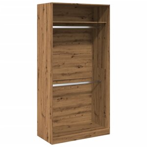 vidaXL Garde-robe chêne artisanal 100x50x200 cm bois d'ingénierie