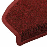 vidaXL Tapis d'escalier auto-adhésifs Semi-circulaire 15 Pièces Bordeaux