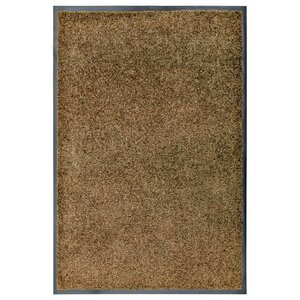 vidaXL Paillasson lavable Marron 60x90 cm