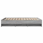 vidaXL Cadre de lit sans matelas sonoma gris 140x190 cm