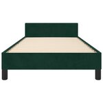 vidaXL Cadre de lit sans matelas vert foncé 90x200 cm velours