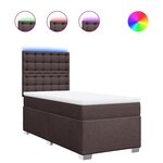vidaXL Sommier à lattes de lit avec matelas Marron foncé 100x200 cm