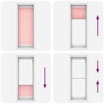 vidaXL Store plissé rose 80x200 cm largeur du tissu 79 4 cm polyester